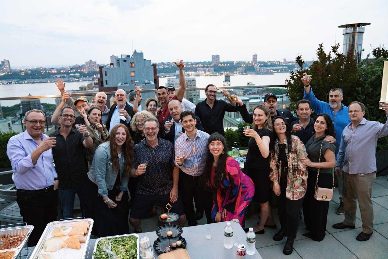 Members gathered for a rooftop tequila tasting on the Upper West Side